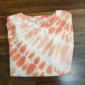 Jane and Delancey Orange White Tie Dye Long Sleeve Top Size XS